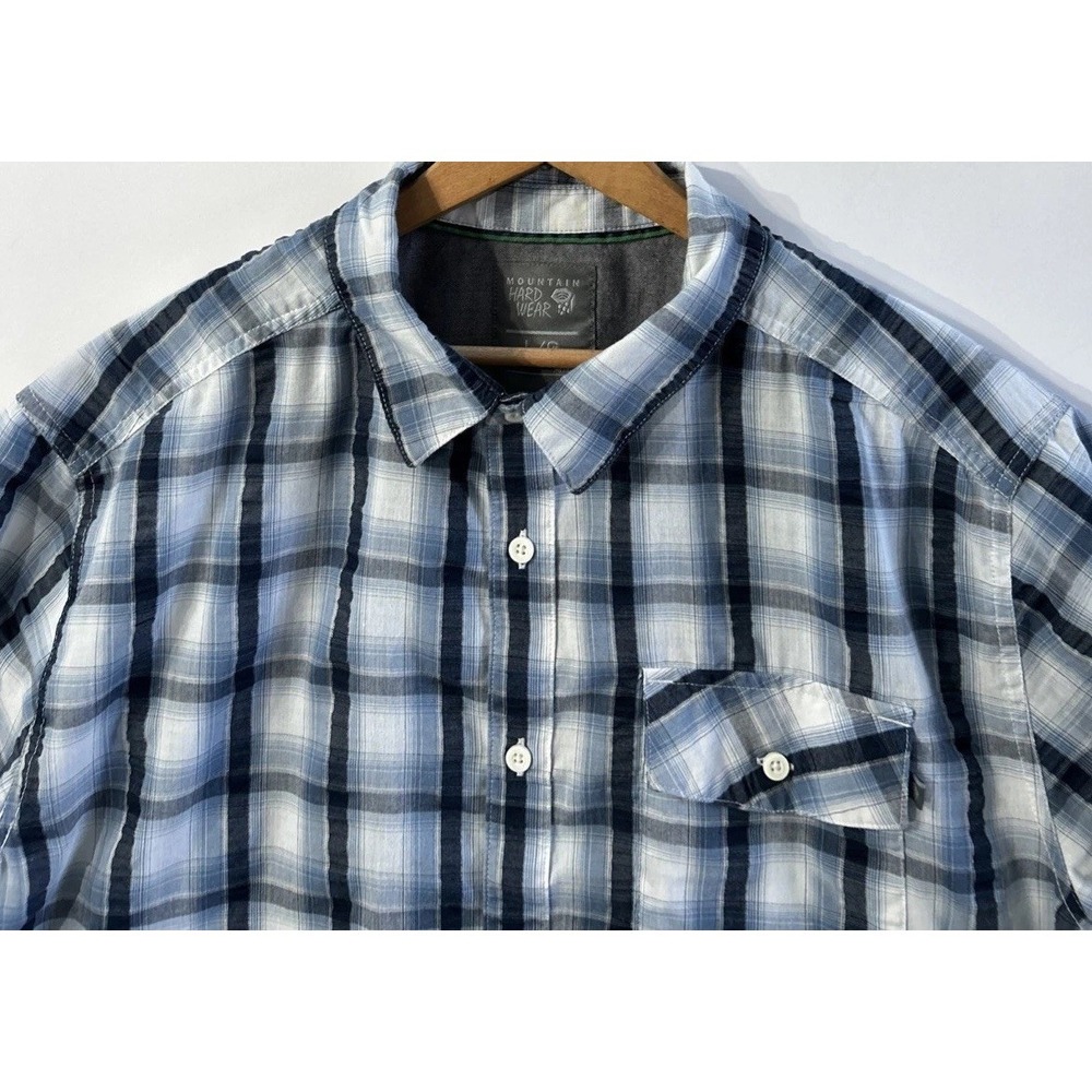 Mens Mountain HardWear Short Sleeve Button Down Shirt Sz Large Outdoors